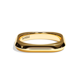 Alliance homme carrée platine - Splendide 3 mm
