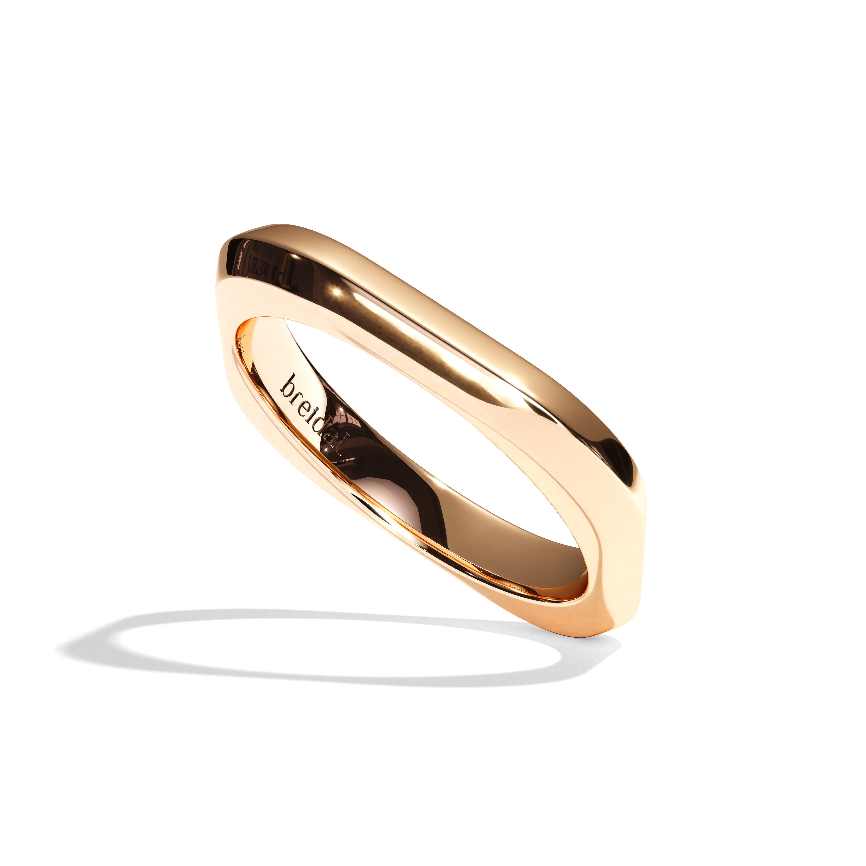 Alliance homme carrée or blanc - Splendide 3 mm