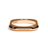 Alliance homme carrée platine - Splendide 3 mm
