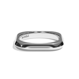 Alliance homme carrée platine - Splendide 3 mm