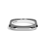 Alliance homme carrée diamant or jaune - Splendide 3 mm