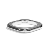 Alliance homme carrée diamant or jaune - Splendide 3 mm
