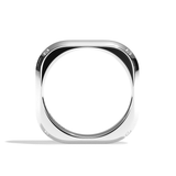 Alliance homme carrée diamant or jaune - Splendide 3 mm