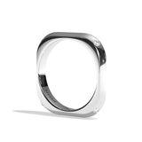 Alliance homme carrée diamant or jaune - Splendide 3 mm