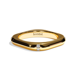 Alliance homme carrée diamant or jaune - Splendide 3 mm