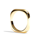 Alliance homme carrée diamant or jaune - Splendide 3 mm