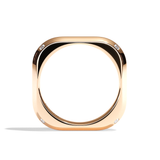 Alliance homme carrée diamant or jaune - Splendide 3 mm