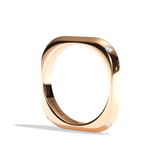 Alliance homme carrée diamant or jaune - Splendide 3 mm