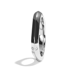 Alliance homme carrée diamant or jaune - Splendide 3 mm