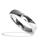 Alliance homme diamant or rose - Cultivé 4 mm