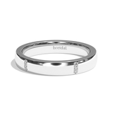 Alliance homme diamant or rose - Cultivé 4 mm