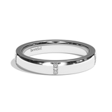 Alliance homme diamant or rose - Cultivé 4 mm