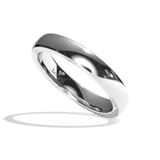 Alliance homme diamant or blanc - Efficace 4mm