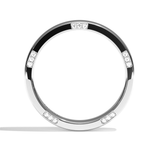 Alliance homme diamant or blanc - Efficace 4mm