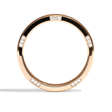 Alliance homme diamant or blanc - Efficace 4mm