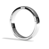 Alliance homme diamant or blanc - Efficace 4mm