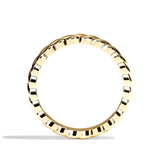 Alliance femme torsadée or jaune - Attachante 2,5 mm