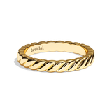 Alliance femme torsadée or jaune - Attachante 2,5 mm