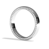 Alliance homme diamant platine - Joyeux 4 mm
