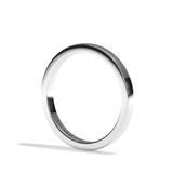 Alliance homme ruban platine - Déterminé 2 mm