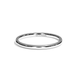 Alliance homme demi-jonc platine - Fidèle 1,5 mm