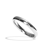 Alliance Homme demi-jonc platine - Fidèle 2,5 mm
