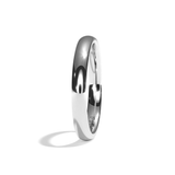 Alliance Homme demi-jonc platine - Fidèle 2,5 mm