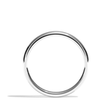 Alliance homme demi-jonc platine - Fidèle 2 mm