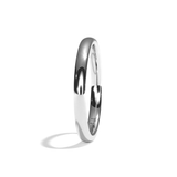 Alliance homme demi-jonc platine - Fidèle 2 mm