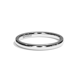 Alliance homme demi-jonc platine - Fidèle 2 mm