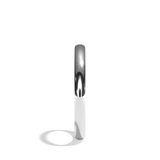 Alliance homme demi-jonc platine - Fidèle 2 mm