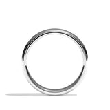 Alliance homme demi-jonc platine - Fidèle 3,5 mm