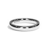 Alliance homme demi-jonc or blanc - Fidèle 3 mm