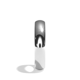 Alliance homme demi-jonc or blanc - Fidèle 4 mm