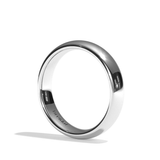 Alliance homme demi-jonc or blanc - Fidèle 4 mm