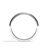 Alliance homme demi-jonc platine - Parisien 1,5 mm