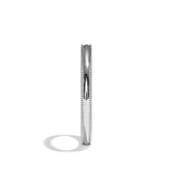 Alliance homme perlée or blanc - Romantique 2,5 mm