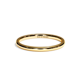 Alliance homme demi-jonc platine - Fidèle 1,5 mm
