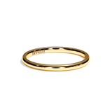 Alliance homme demi-jonc platine - Fidèle 1,5 mm