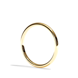 Alliance homme demi-jonc platine - Fidèle 1,5 mm