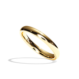 Alliance Homme demi-jonc platine - Fidèle 2,5 mm