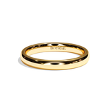 Alliance Homme demi-jonc platine - Fidèle 2,5 mm