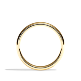 Alliance Homme demi-jonc platine - Fidèle 2,5 mm