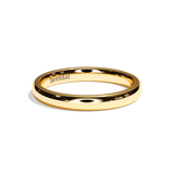 Alliance Homme demi-jonc platine - Fidèle 2,5 mm