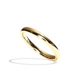 Alliance homme demi-jonc platine - Fidèle 2 mm