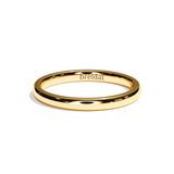 Alliance homme demi-jonc platine - Fidèle 2 mm