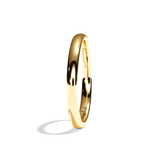 Alliance homme demi-jonc platine - Fidèle 2 mm