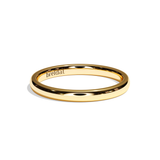 Alliance homme demi-jonc platine - Fidèle 2 mm