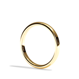 Alliance homme demi-jonc platine - Fidèle 2 mm