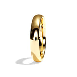 Alliance homme demi-jonc platine - Fidèle 3,5 mm